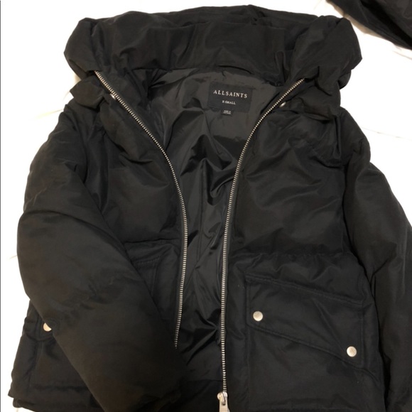 All Saints Ester Puffer Jacket with hood - Picture 1 of 4